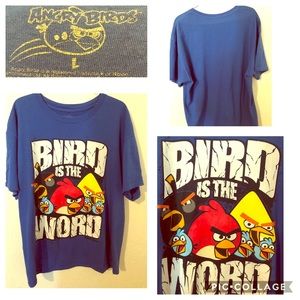 Angry Birds Blue Large 100% Cotton TShirt